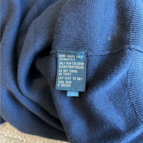 Polo by Ralph Lauren Sweater Vest Slimmer Fit Navy Pima Cotton Men's Size L - Picture 6 of 7